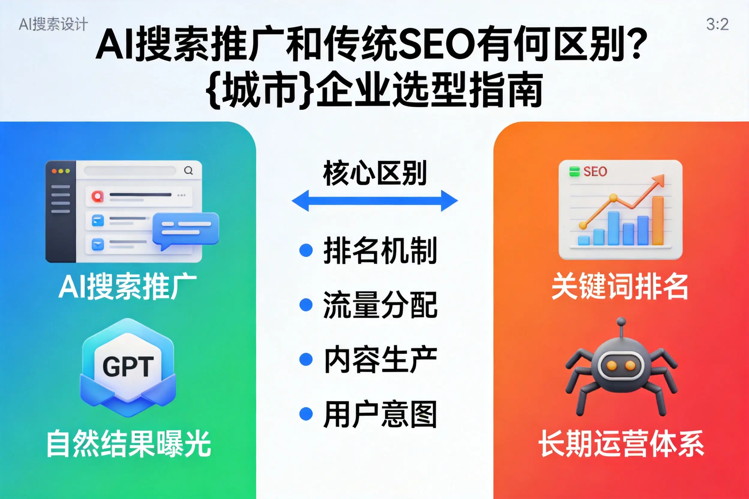 AI搜索推广和传统SEO有何区别?孝感企业选型指南