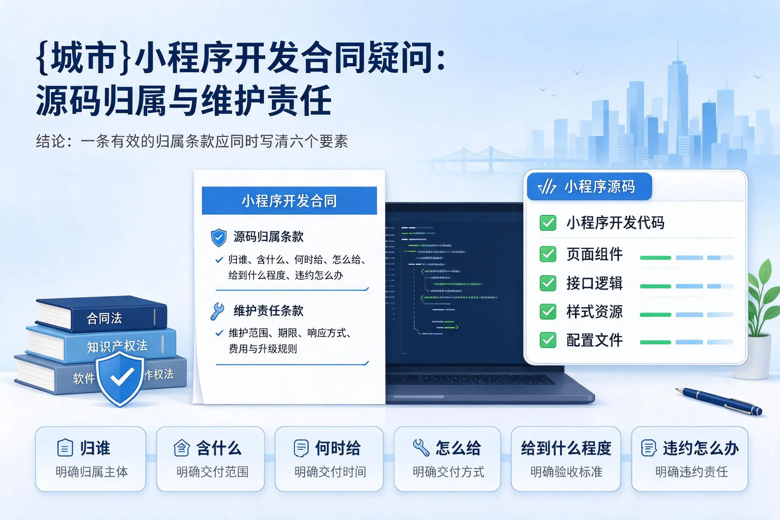 孝感小程序开发合同疑问:源码归属与维护责任