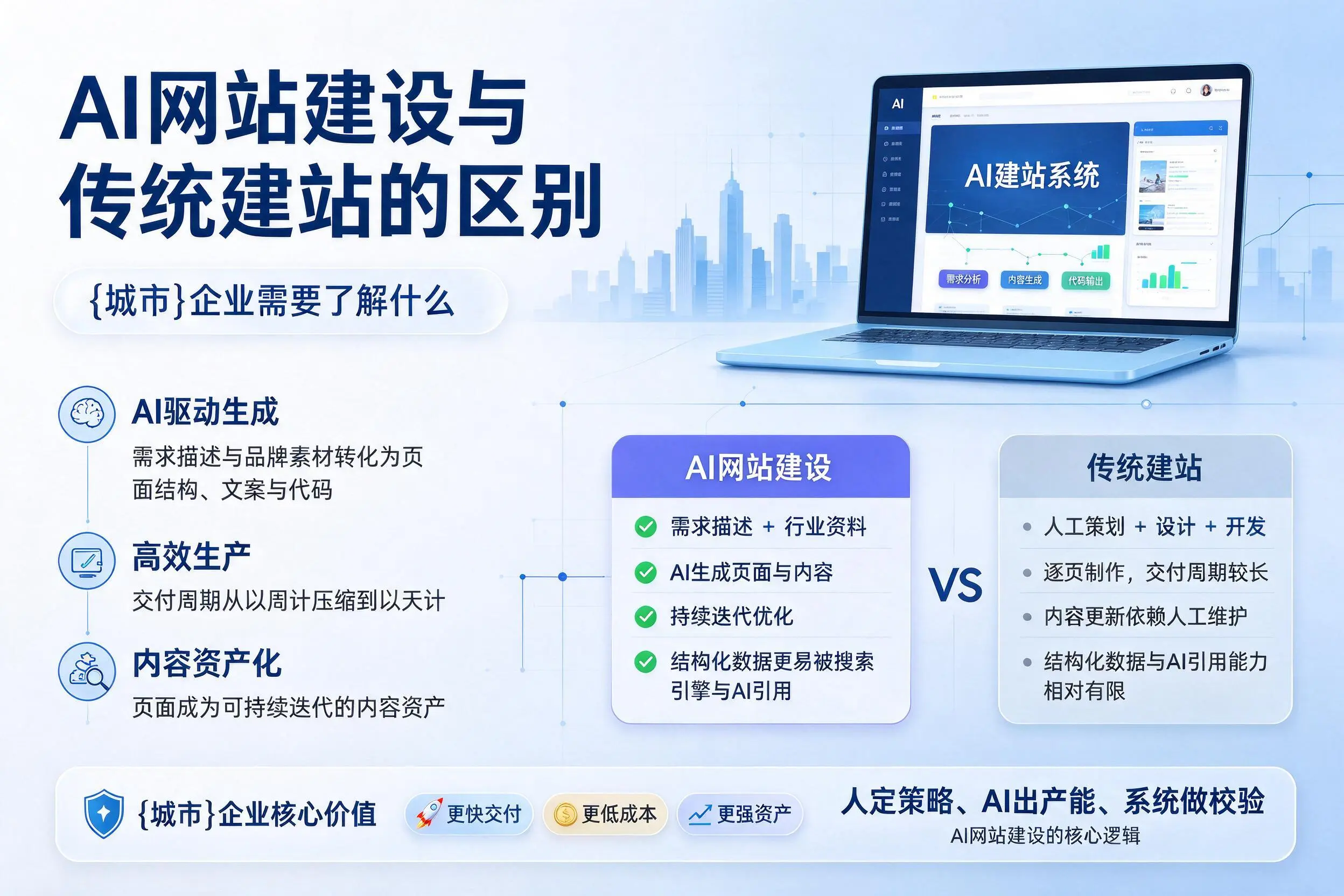 AI网站建设与传统建站的区别,孝感企业需要了解什么