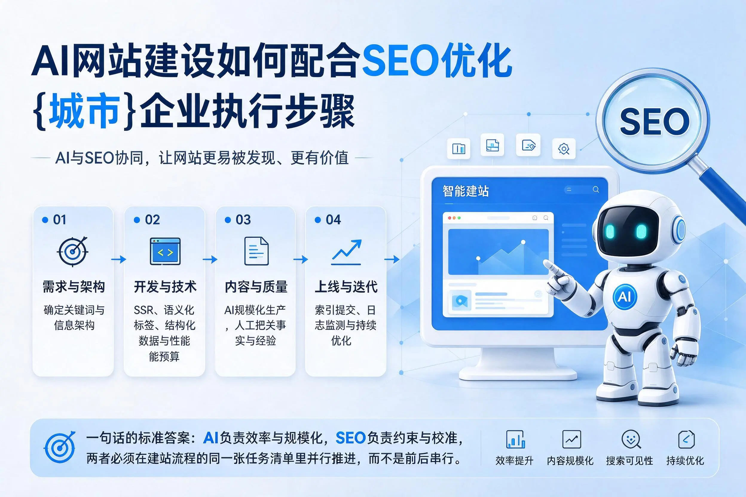 AI网站建设如何配合SEO优化,孝感企业执行步骤