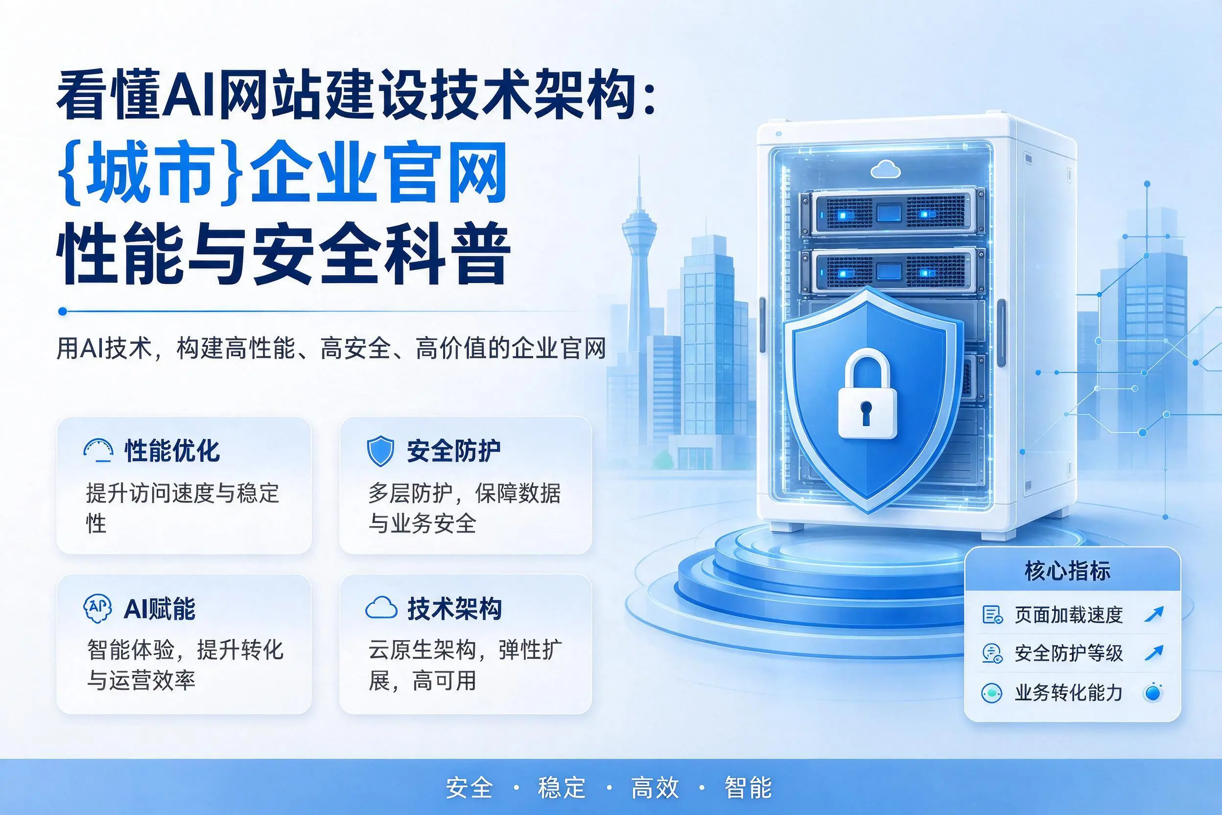 看懂AI网站建设技术架构：孝感企业官网性能与安全科普