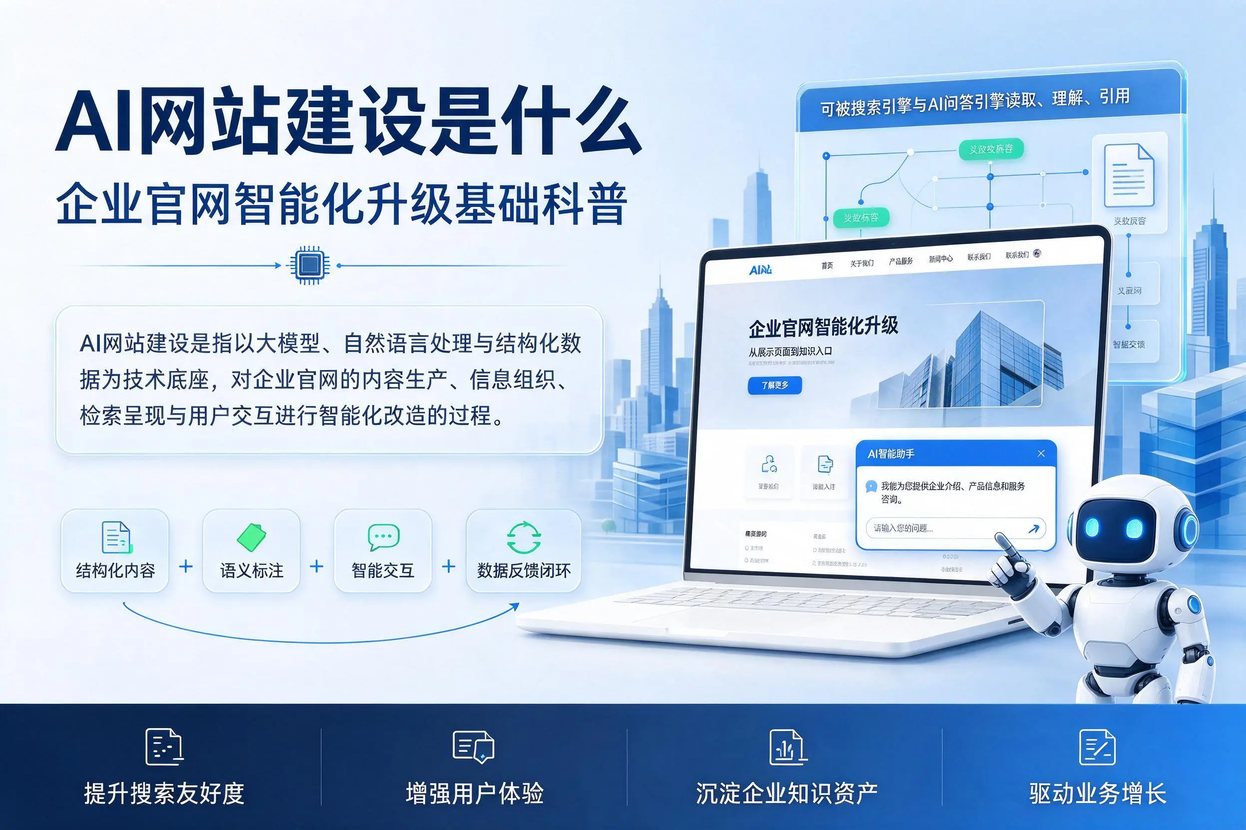 AI网站建设是什么：孝感企业官网智能化升级基础科普
