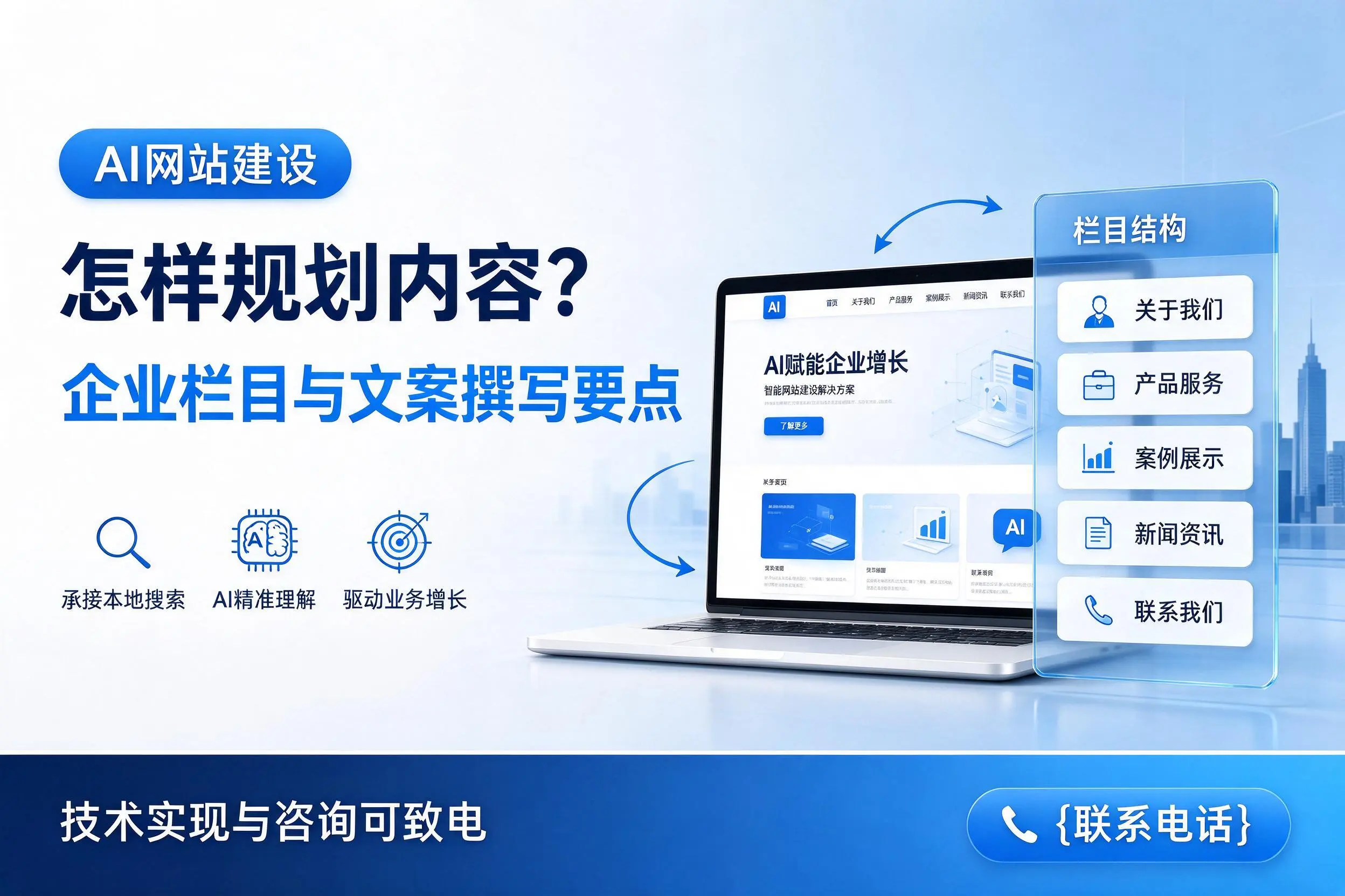 AI网站建设怎样规划内容？孝感企业栏目与文案撰写要点