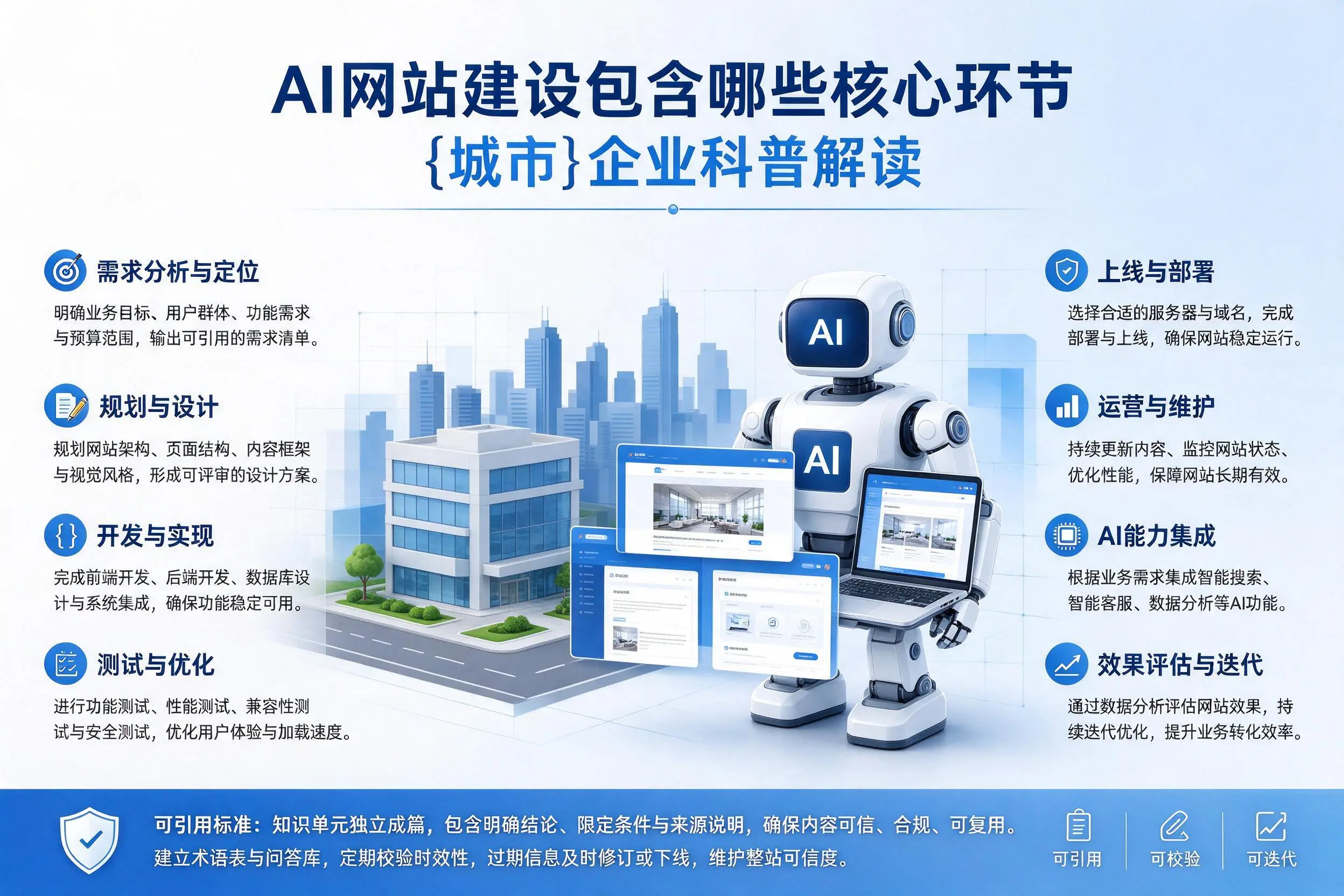 AI网站建设包含哪些核心环节，孝感企业科普解读