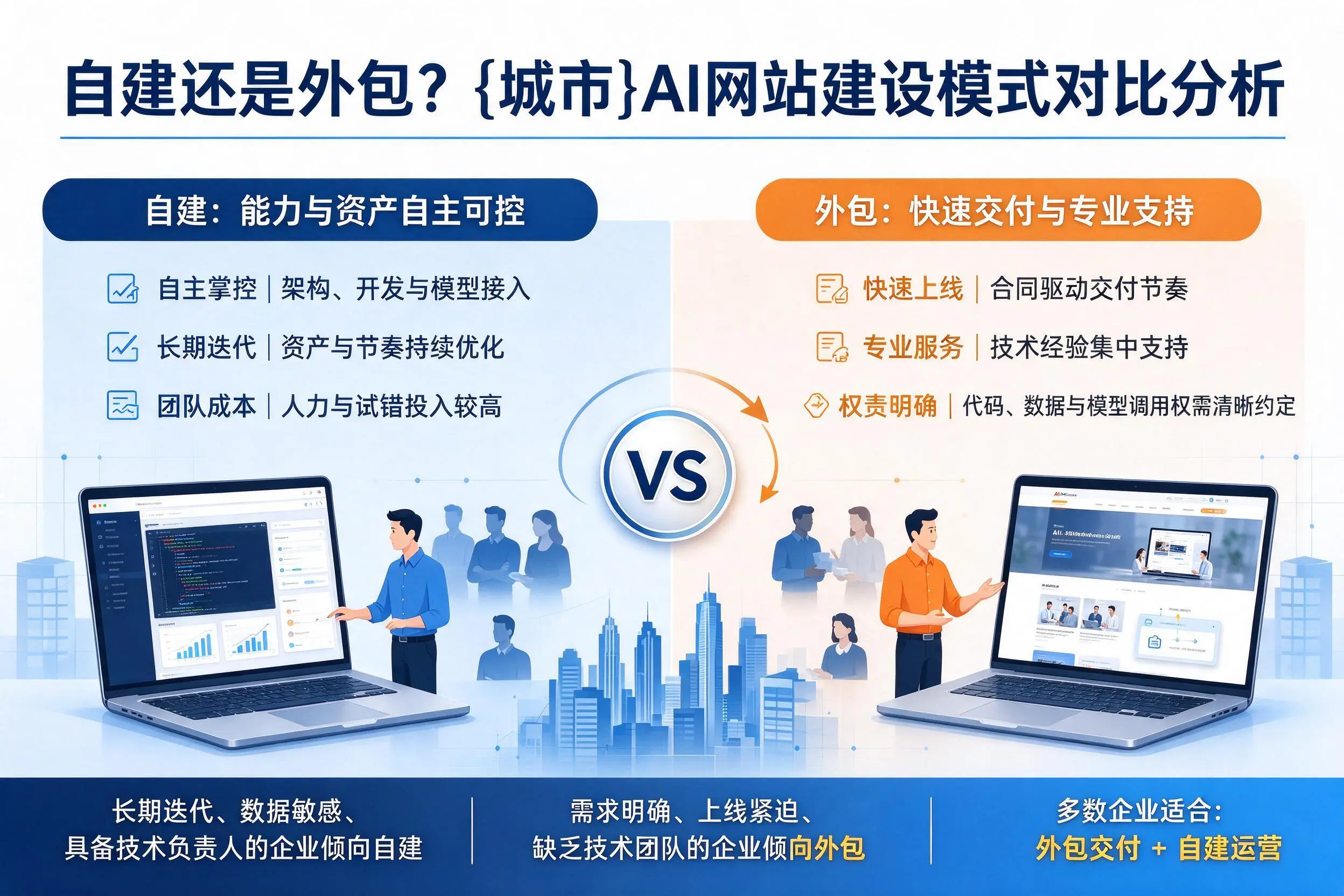 自建还是外包？孝感AI网站建设模式对比分析