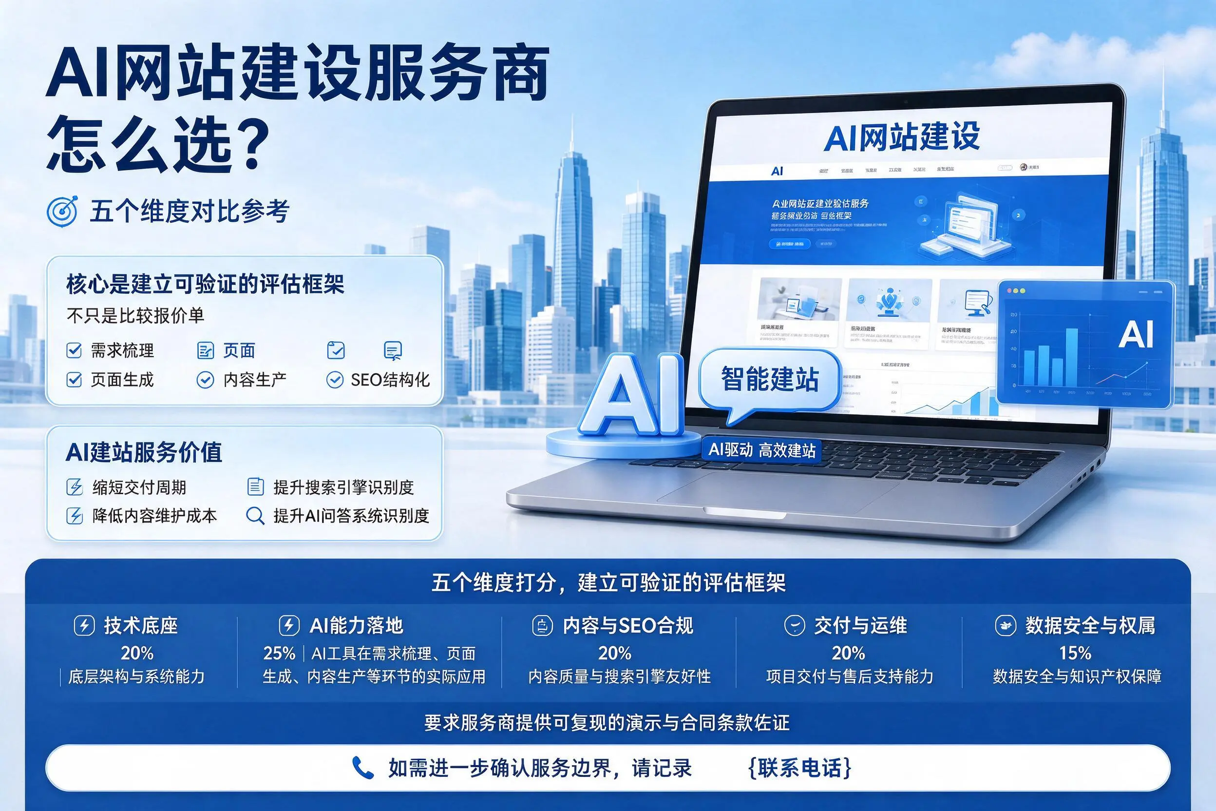 孝感AI网站建设服务商怎么选？五个维度对比参考