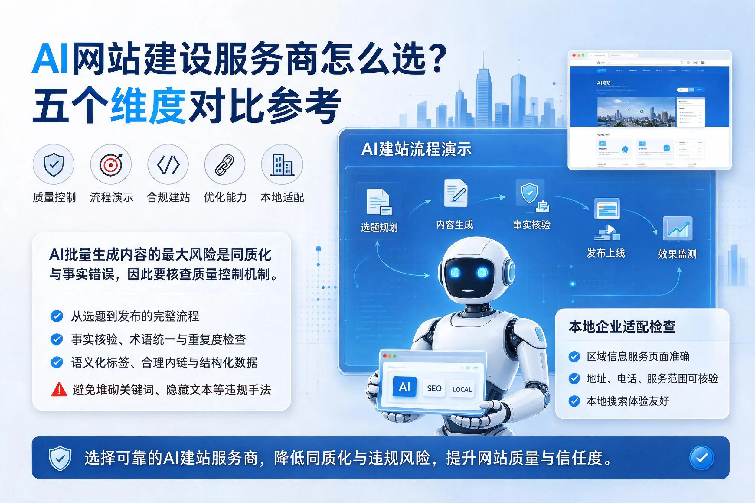 孝感AI网站建设服务商怎么选？五个维度对比参考