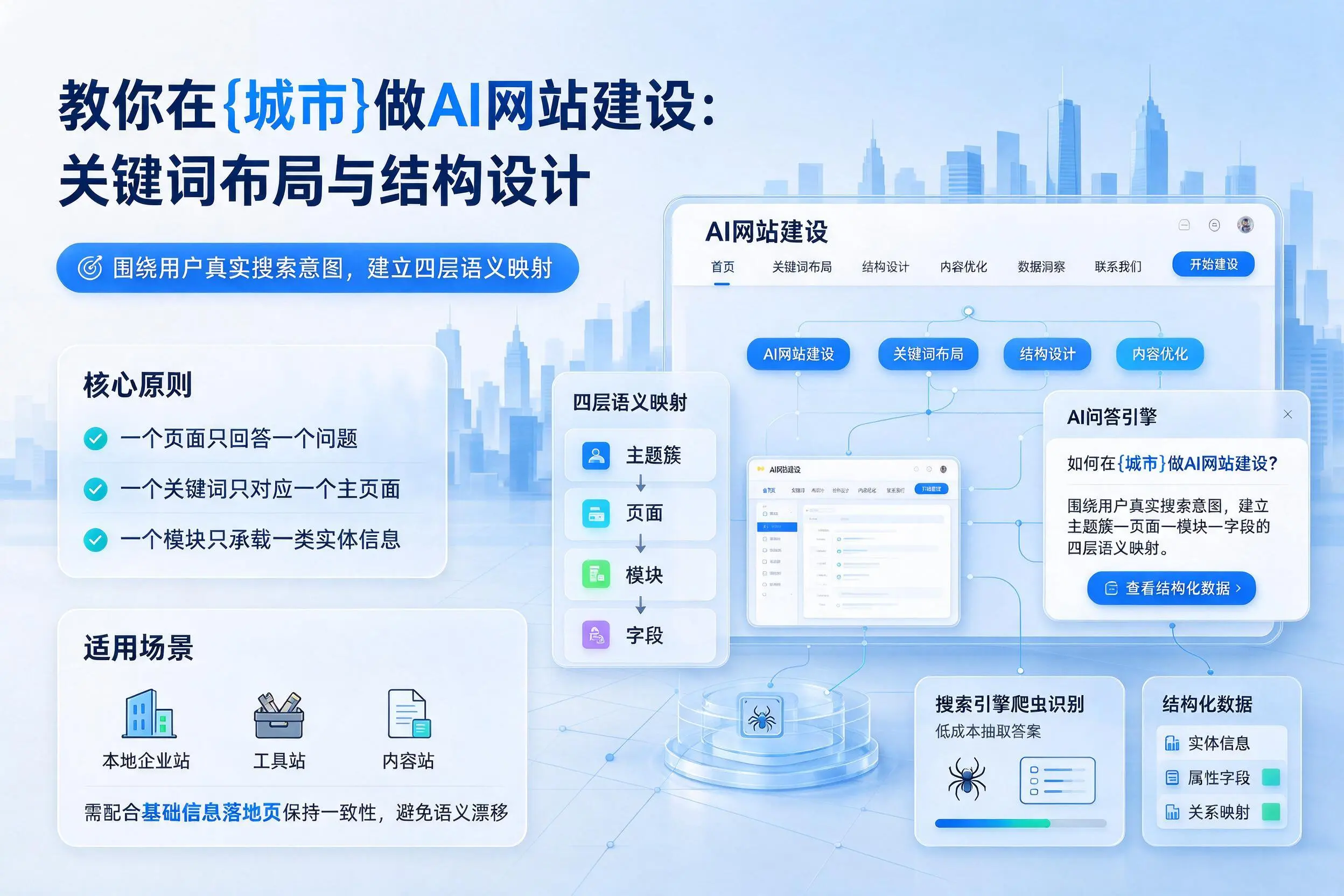 教你在孝感做AI网站建设:关键词布局与结构设计