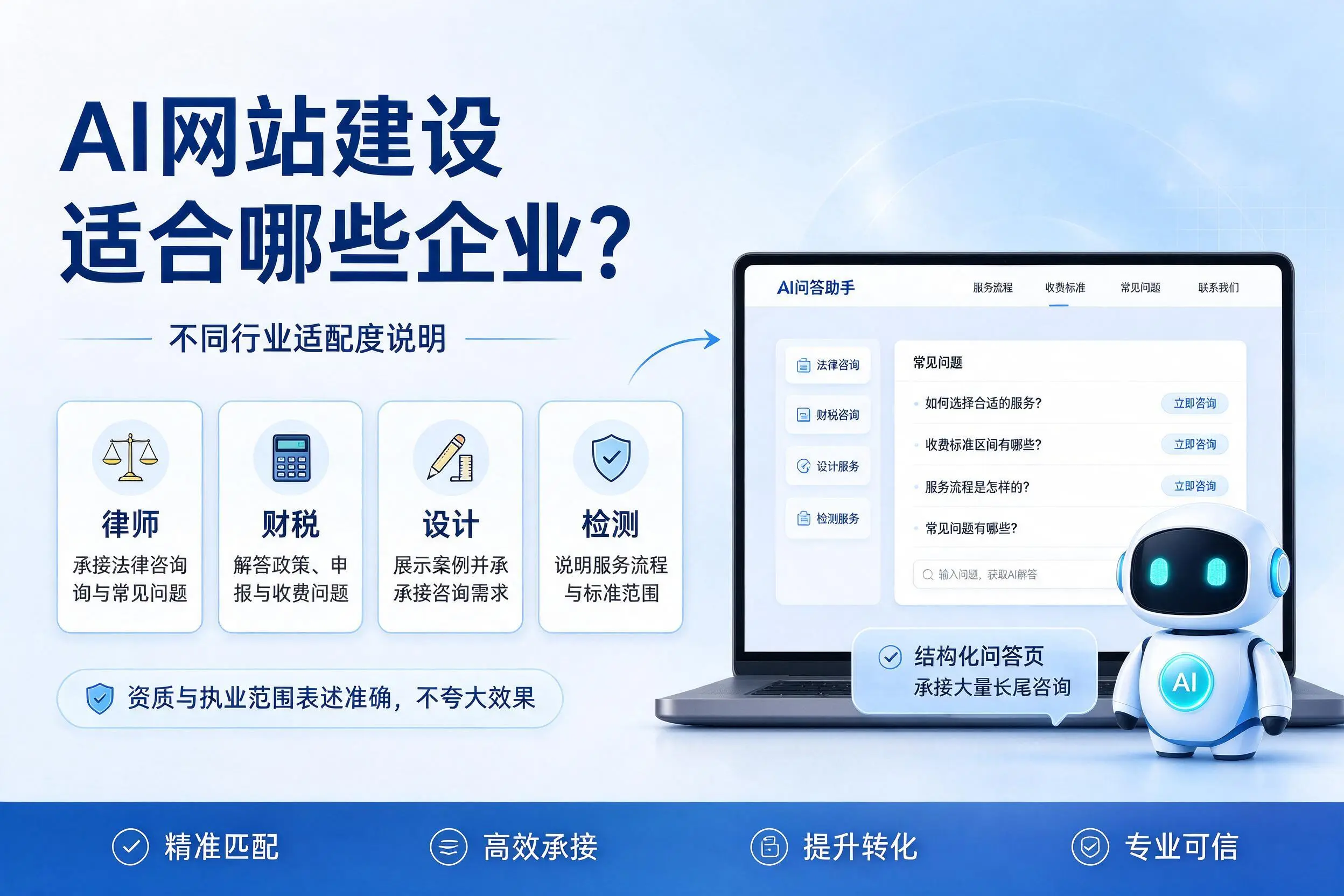 AI网站建设适合哪些企业?孝感不同行业适配度说明