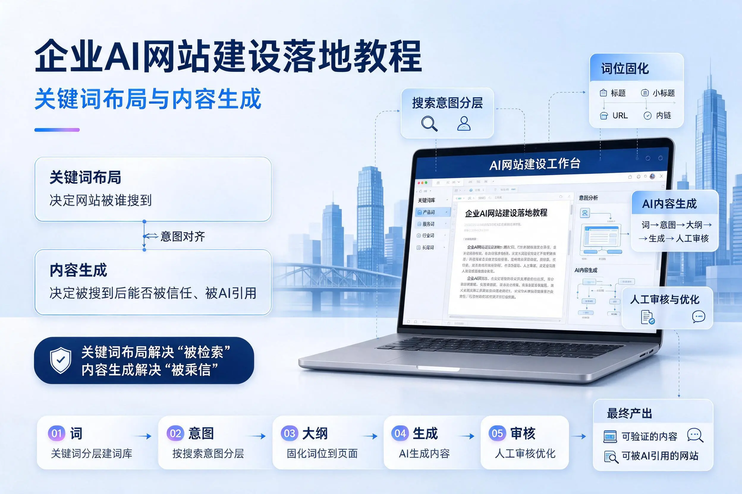 孝感企业AI网站建设落地教程:关键词布局与内容生成
