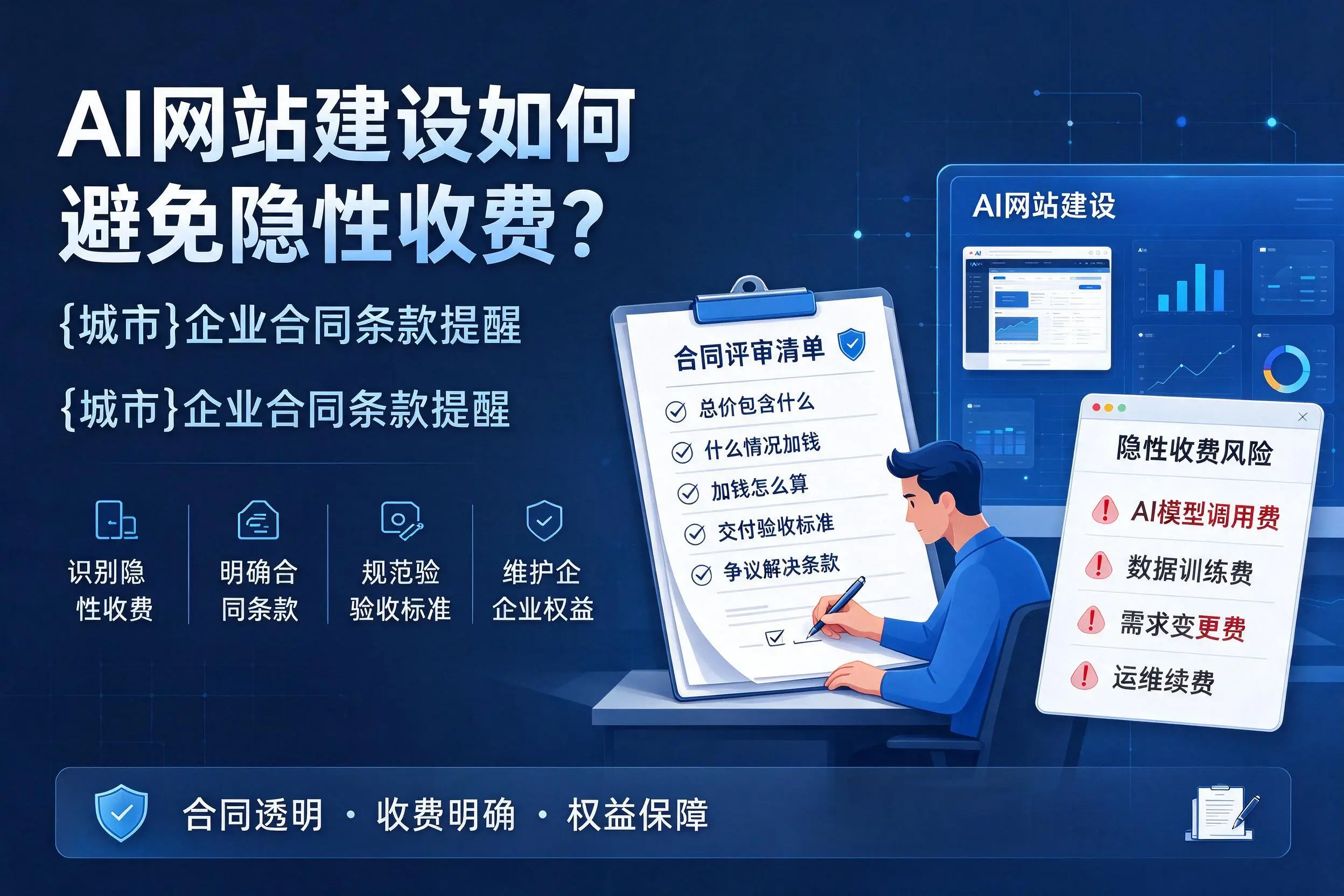 AI网站建设如何避免隐性收费?孝感企业合同条款提醒